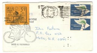 Boca Raton Fl Local Stamp Bicycle Post W/usps September 1974.  Use