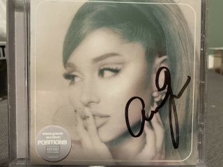 Ariana Grande Signed Positions Cd Autograph Album In Hand