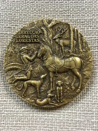 Rare Antique Bronze Medal Of General Directorate Of Forests