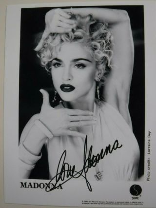 Madonna Signed Photo (black & White)