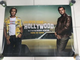 Once Upon A Time In Hollywood Rare Uk Quad Movie Poster Cond