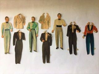 Vintage 1941 Famous Movie Stars Paper Dolls (3) Merrill Publishing 3466 Cut Out
