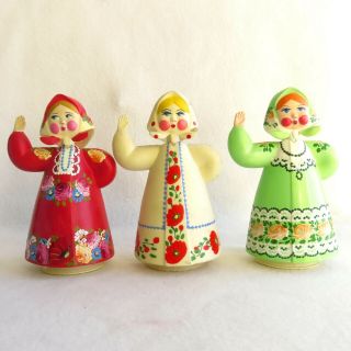 Soviet Vintage Rare Swinging Doll Russian Rocking Doll 14 Cm - 5 " 1/2 