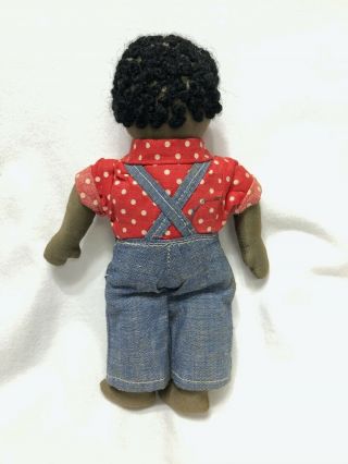 Vintage Hand Made Cloth Island Doll Embroidered Face and Hair 2