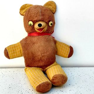 Antique Vintage Teddy Bear Folk Art Handmade Dressed Old Stuffed American Toy