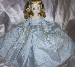 Madame Alexander Cinderella Doll Fairy Tale Light Blue Gown Dress Blonde Hair
