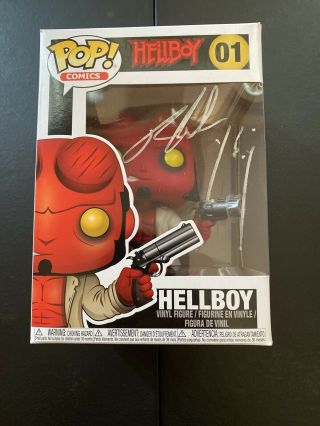 Ron Perlman Signed Hellboy Funko Pop With H Boy Inscription