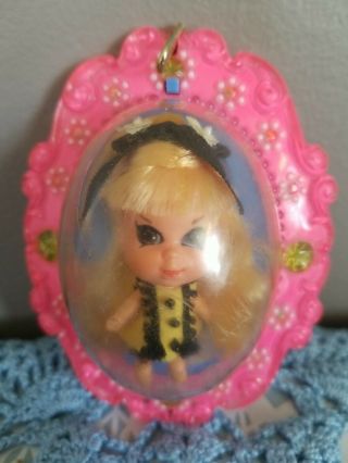 Vintage 1966 Lucky Locket Kiddle By Mattel Doll In The Frame