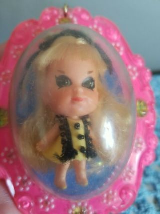 Vintage 1966 lucky locket Kiddle By Mattel Doll In The Frame 2