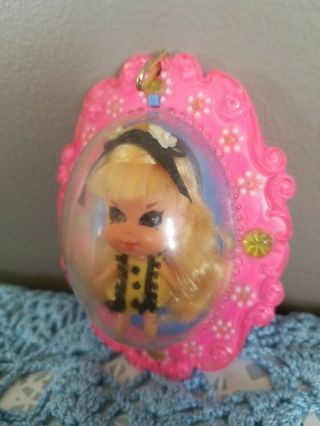 Vintage 1966 lucky locket Kiddle By Mattel Doll In The Frame 3