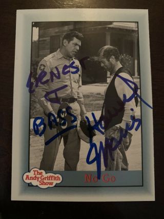 Howard Morris “ernest T Bass” The Andy Griffith Show Autographed Trading Card