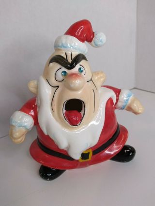 Vintage Kreiss Angry Psycho Ceramic Santa Christmas Figurine