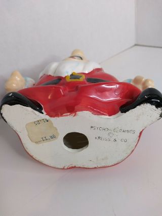 Vintage Kreiss Angry Psycho Ceramic Santa Christmas Figurine 3