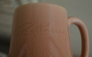 Rare Rookwood Pottery Mug/ Stein signed custom order ? 1948 587C tan fade 2