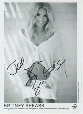 Britney Spears Signed Photo Autographed 5x7 Princess Of Pop Singer Dancer 1/