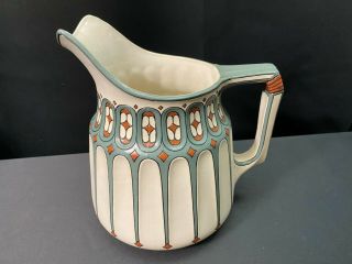 Vintage Villeroy & Boch Arts And Crafts Pitcher 8 " Tall