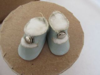 Vintage Vogue Ginny Doll,  Muffy Center Snap Shoes - Light Blue - Smooth Snap