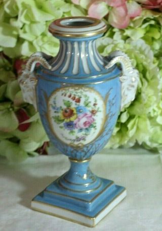 Hand Painted,  Signed,  Paris Porcelain Urn/vase Gilt,  Florals
