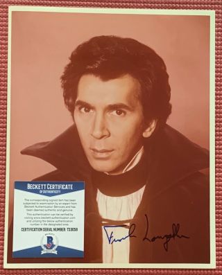 Frank Langella Signed " 8 X10 " Color Photo Beckett Bas Autograph Dracula