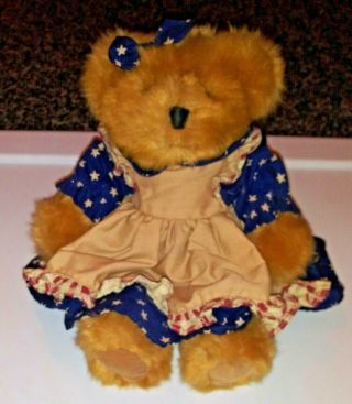 Russ Berrie Amelia Patriotic Teddy Bear Plush Bears From The Past 14”