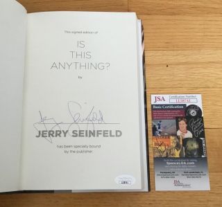 Jerry Seinfeld Comedian Actor Signed Autograph Is This Anything? Book Jsa