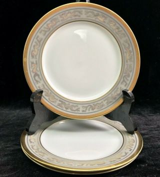 Set Of 3 Christian Dior Mandarin 6 5/8 " Dessert Side Plates Saucers Gold,  Dragon
