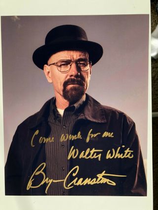 Bryan Cranston Signed Breaking Bad Photo Walter White Inscribed