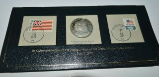 Sterling Silver Medal In Commemoration Of The Inauguration Of The Usps 1971 Fdc