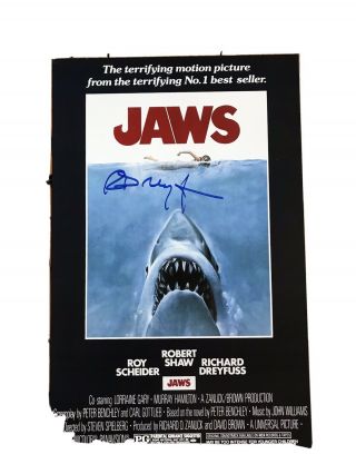 Richard Dreyfuss “jaws” Signed 11x 17 Color Picture Of Movie Poster W/coa
