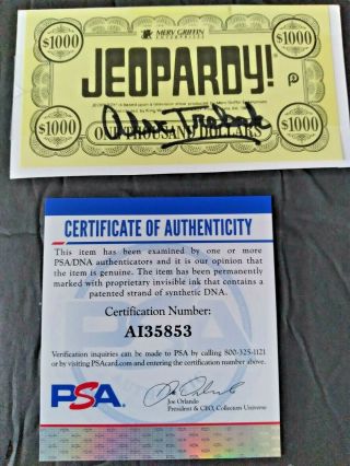 Alex Trebek R.  I.  P Legendary Jeopardy Signed Autographed Psa Dna $1000 Bill
