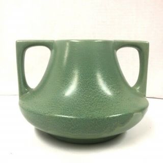 Haeger " Eve " Pottery Vase Geranium Green Glaze Mission Arts & Crafts Teco Style