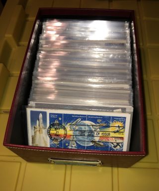 Over 100 Vintage Space Exploration First Day Covers Most In Plastic Sleeves