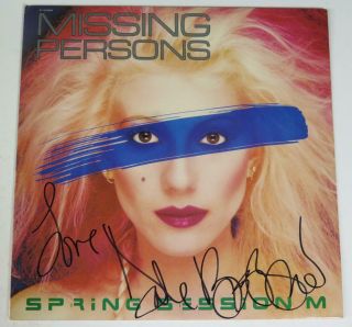 Dale Bozzio Missing Persons Signed Autograph " Spring Session M " Vinyl Record Lp
