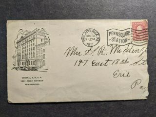 Uss Chicago Ca - 14 Wwi Naval Cover 1917 W/ Letter