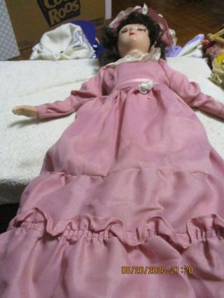 Vintage Antique Art Deco Boudoir Doll Bed Flapper Lady Doll 28 