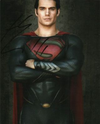 Henry Cavill Superman Man Of Steel Autographed Signed 8x10 Photo