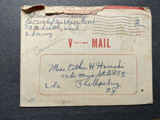 Apo 726 Camp Earl,  Attu Island Alaska 1944 Wwii Army Cover V - Mail Letter 204 Inf
