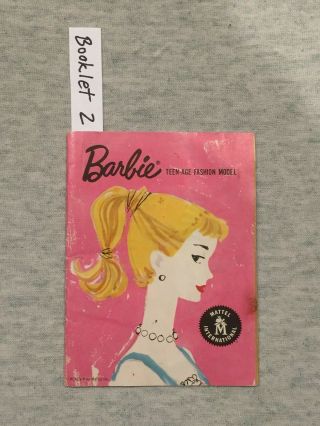 Vintage Barbie Pink Single Face Fashion Booklet 2nd Issue 2