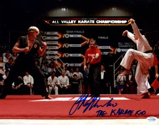 The Karate Kid Ralph Macchio Signed 11x14 Photo Acoa Witness Itp