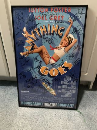 Anything Goes 2011 Broadway Poster Signed By Sutton Foster,  Stephanie J Block