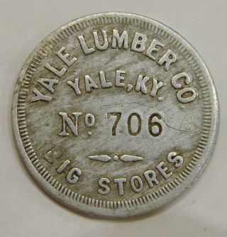 Yale Lumber Co - Yale,  Ky - 50¢ Lumber Scrip Token - Bath Co.  - A - 29mm,  R - 5