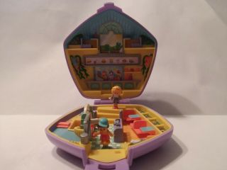 Polly Pocket Vintage 1992 Fast Food W/2 Dolls Incomplete Missing Tray Bluebird