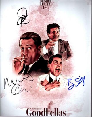 Robert Deniro Ray Liotta Pesci Signed 11x14 Picture Autographed Photo With