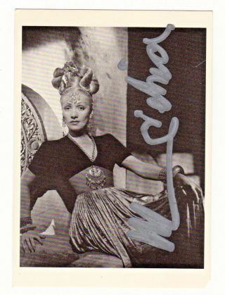Marlene Dietrich The Blue Angel Desire Actress Autograph Hand Signed Postcard