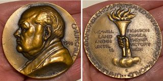 1965 A.  LÖewental Bronze Medal Death Of Sir Winston Churchill/wwii Victory 51mm