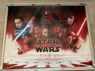 Star Wars The Last Jedi Quad Cinema Poster.  Version 2
