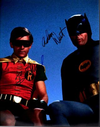 Adam West Burt Ward Autographed Signed 11x14 Photo Picture Pic,  Batman