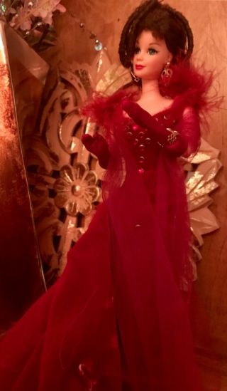 Barbie (no Package) Scarlett O’hara In Red Velvet Birthday Dress 1994 12815