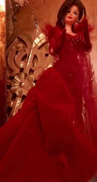 Barbie (No Package) SCARLETT O’HARA IN RED VELVET BIRTHDAY DRESS 1994 12815 3