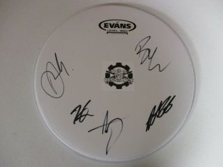 Crown The Empire Autographed Signed Drumhead With Signing Picture Proof